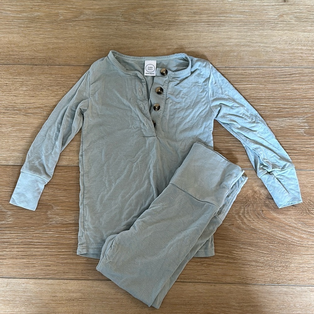 Lou Lou & Co Sage Green Pajamas | 12-24 months